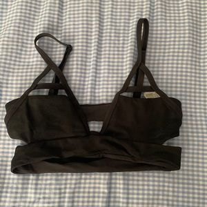 Black tavik Jessi cutout swimsuit top. Size small